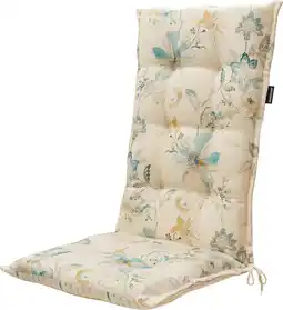 Intratuin Madison tuinkussen hoge rug Sophie beige 123 x 50 x 7 cm aanbieding