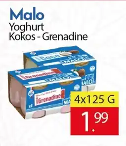 Tanger Markt Malo Yoghurt Kokos Grenadine aanbieding