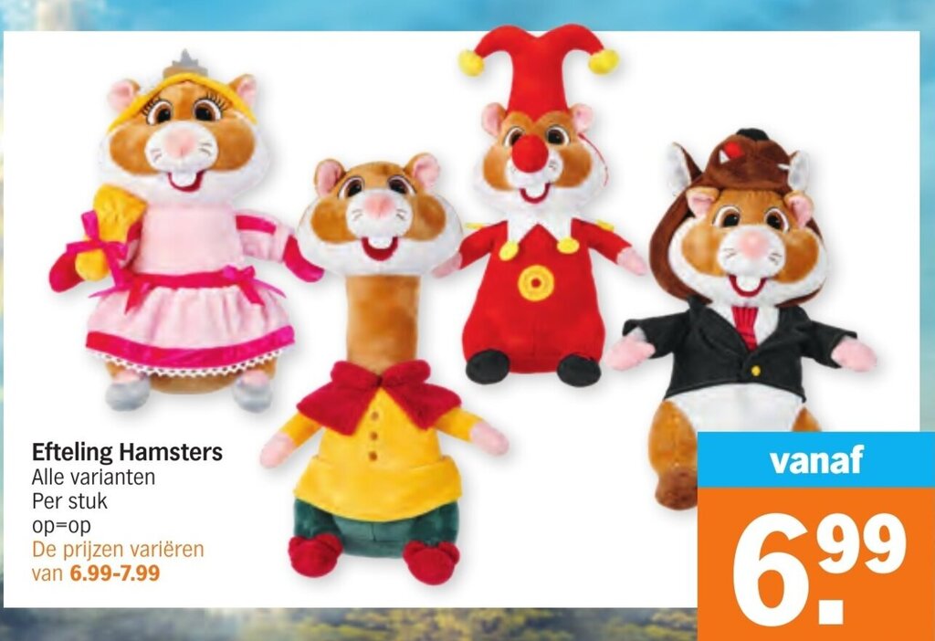 Efteling Hamsters aanbieding bij Albert Heijn