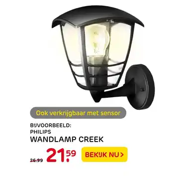 Praxis Philips wandlamp creek aanbieding