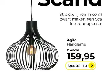 Lampidee Agila - hanglamp 1 lichts d: 48cm zwart aanbieding