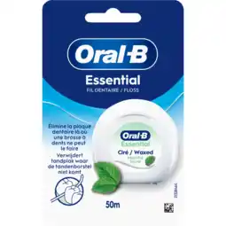 Jumbo Oral-B Essential Floss - Verwijdert Tandplak - Gewaxte Flosdraad - Muntsmaak 50m aanbieding