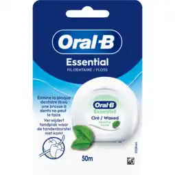 Jumbo Oral-B Essential Floss - Verwijdert Tandplak - Gewaxte Flosdraad - Muntsmaak 50m aanbieding