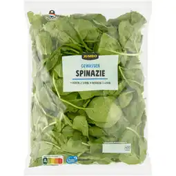 Jumbo Jumbo Gewassen Spinazie 400 g aanbieding