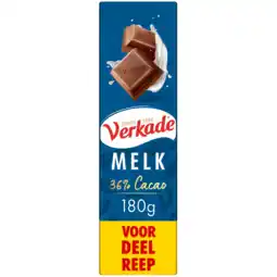 Jumbo Verkade Melk Voordeelreep 180 g aanbieding