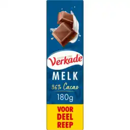 Jumbo Verkade Melk Voordeelreep 180 g aanbieding