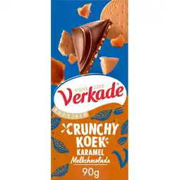 Jumbo Verkade Crunchy Koek Reep Melk Karamel 90g aanbieding