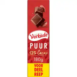 Jumbo Verkade Puur Voordeelreep 180 g aanbieding
