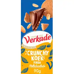 Jumbo Verkade Specials Crunchy Koek Pinda Melkchocolade 90 g aanbieding