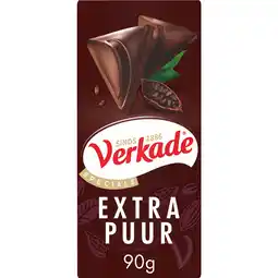 Jumbo Verkade Specials Extra Puur chocolade reep 90 g aanbieding