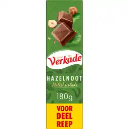 Jumbo Verkade Hazelnoot Melkchocolade Voordeelreep 180 g aanbieding