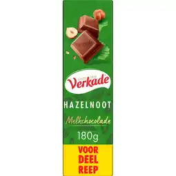 Jumbo Verkade Hazelnoot Melkchocolade Voordeelreep 180 g aanbieding