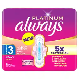 Jumbo Always Platinum Dag Maandverband Voor Zware Menstruatie (Maat 3) aanbieding