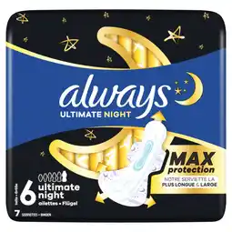 Jumbo Always Ultimate Night Maandverband (Maat 6) Met Vleugels aanbieding