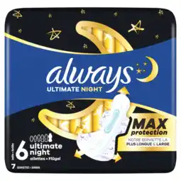 Jumbo Always Ultimate Night Maandverband (Maat 6) Met Vleugels aanbieding