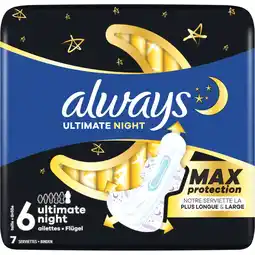 Jumbo Always Ultimate Night Maandverband (Maat 6) Met Vleugels aanbieding