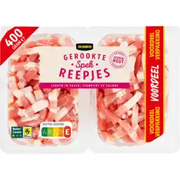 Jumbo Jumbo Gerookte Spekreepjes Voordeelverpakking 400 g aanbieding