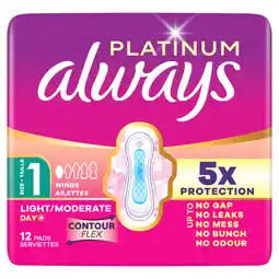 Jumbo Always Platinum Dag Maandverband 12 Stuks aanbieding