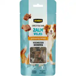 Jumbo Jumbo Snack Rijk aan Zalm Visjes Volwassen Honden 60 g aanbieding