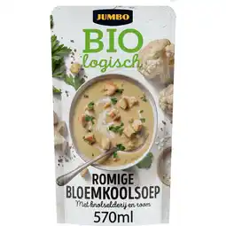 Jumbo Jumbo Biologisch Romige bloemkoolsoep 570ml aanbieding