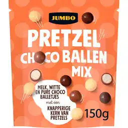 Jumbo Jumbo Pretzel Choco Ballen Mix 150 g aanbieding