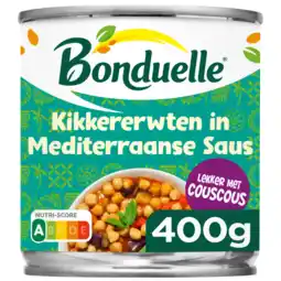 Albert Heijn Bonduelle Kikkererwten in Mediterraanse saus aanbieding