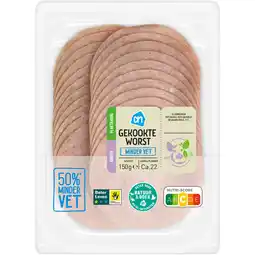 Albert Heijn AH Gekookte worst minder vet aanbieding
