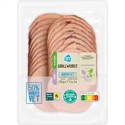 Albert Heijn AH Grillworst minder vet aanbieding