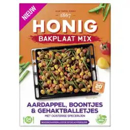 Albert Heijn Honig Mix aardappel, boontjes, gehaktballetjes aanbieding
