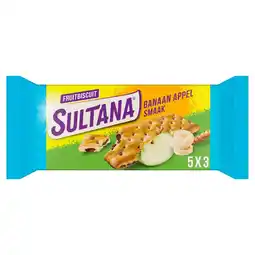 Albert Heijn Sultana Fruitbiscuit banaan 30% minder suiker aanbieding