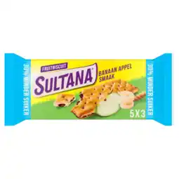 Albert Heijn Sultana Fruitbiscuit banaan 30% minder suiker aanbieding