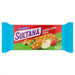 Albert Heijn Sultana Fruitbiscuit aardbei 30% minder suiker aanbieding