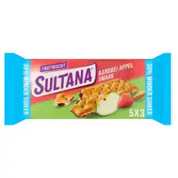 Albert Heijn Sultana Fruitbiscuit aardbei 30% minder suiker aanbieding