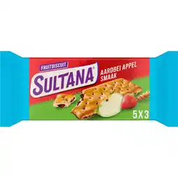 Albert Heijn Sultana Fruitbiscuit aardbei 30% minder suiker aanbieding