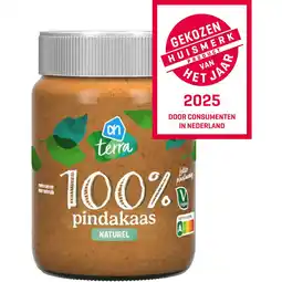 Albert Heijn AH Terra Plantaardig 100% pindakaas naturel aanbieding