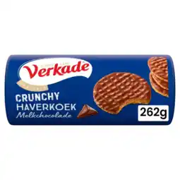 Albert Heijn Verkade Crunchy haverkoek melkchocolade aanbieding