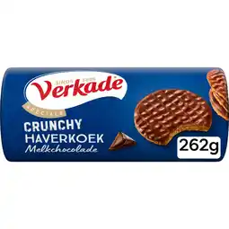 Albert Heijn Verkade Crunchy haverkoek melkchocolade aanbieding