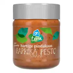 Albert Heijn AH Terra Hartige pindakaas paprika-pesto smaak aanbieding
