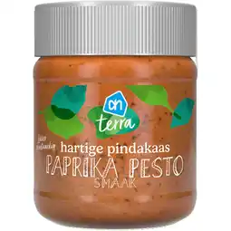 Albert Heijn AH Terra Hartige pindakaas paprika-pesto smaak aanbieding