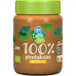 Albert Heijn AH Terra Plantaardig biologisch 100% pindakaas aanbieding