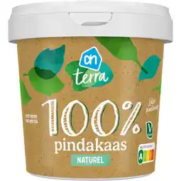 Albert Heijn AH Terra Plantaardig 100% pindakaas naturel aanbieding