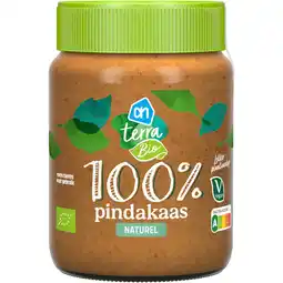 Albert Heijn AH Terra Plantaardig biologisch 100% pindakaas aanbieding
