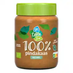 Albert Heijn AH Terra Plantaardig biologisch 100% pindakaas aanbieding