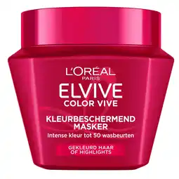 Albert Heijn L'Oréal Paris Elvive Color vive kleurbeschermend haarmasker aanbieding