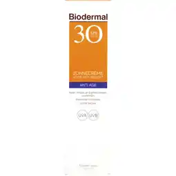 Albert Heijn Biodermal Anti age zonnecreme gezicht spf30 aanbieding