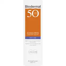Albert Heijn Biodermal Zonnecremé voor het gezicht spf50+ aanbieding