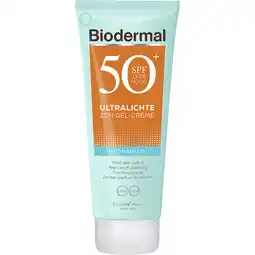 Albert Heijn Biodermal Ultralichte zon gel-crème spf50+ aanbieding