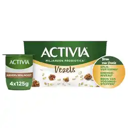 Albert Heijn Activia Yoghurt vezels haver walnoot 4-pack aanbieding