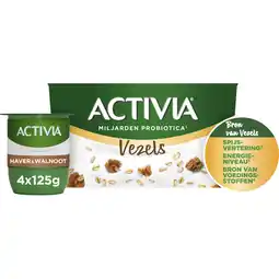 Albert Heijn Activia Yoghurt vezels haver walnoot 4-pack aanbieding