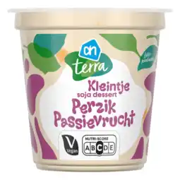 Albert Heijn AH Terra Kleintje soja dessert perzik passie aanbieding